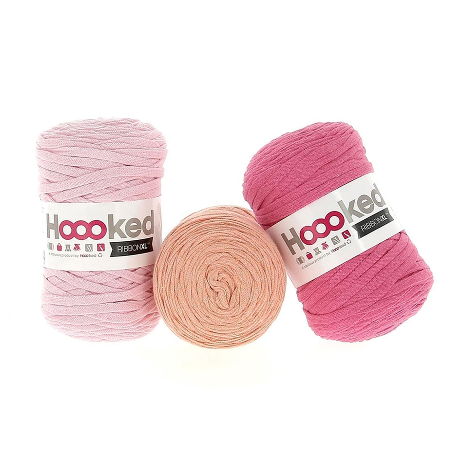 RibbonXL Think Pink Cotton Yarn - 120M, 250g Pack of 3