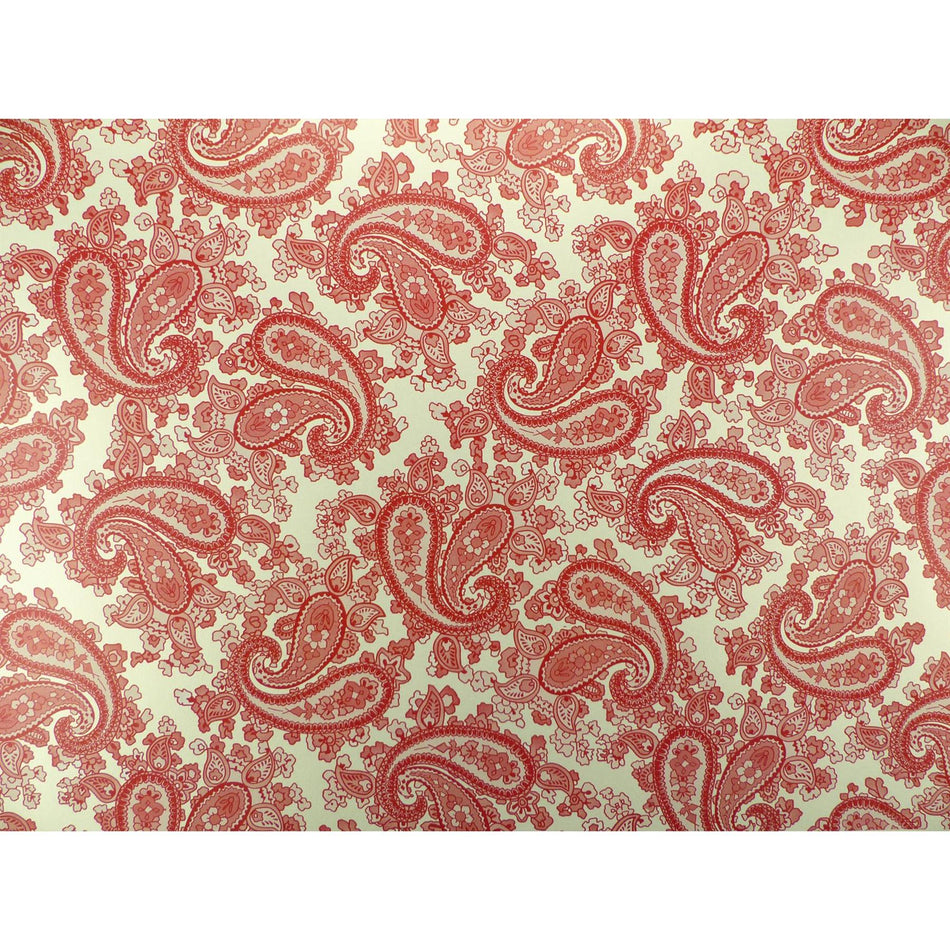 Pearl Gold Backed Red Paisley Paper Guitar Body Decal - 420x295mm