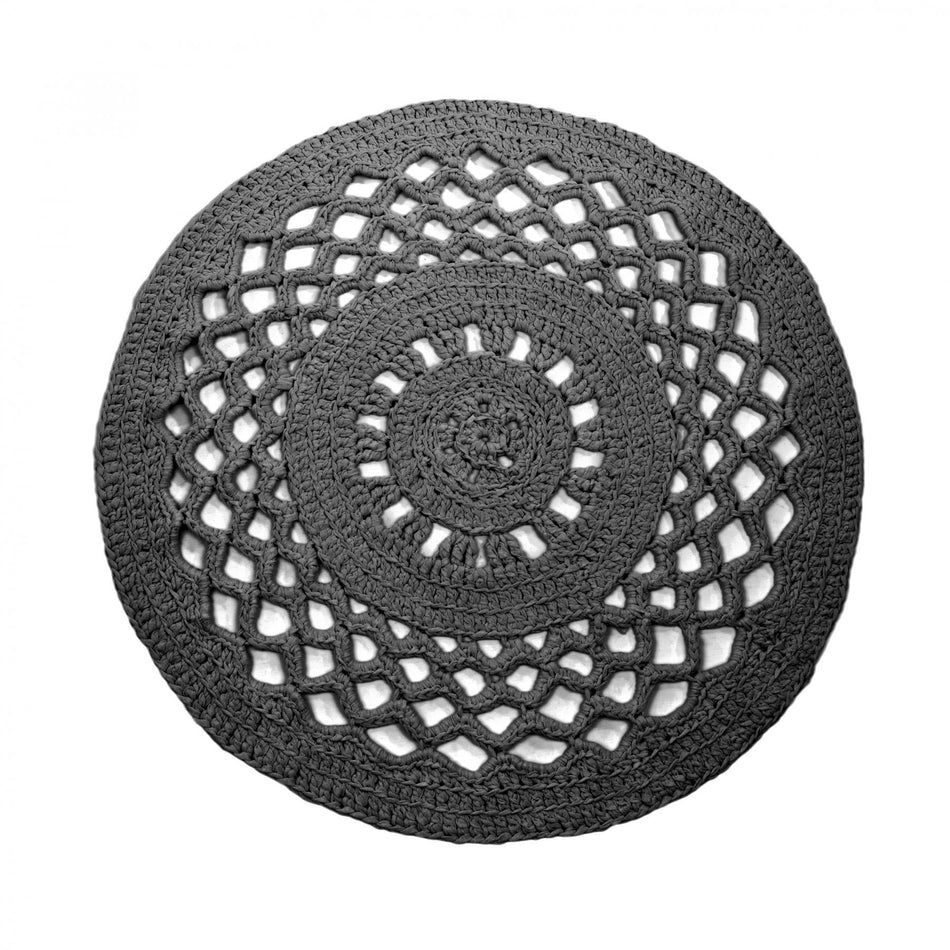 PAK05331 RibbonXL Stone Grey Cotton Round Rug Crochet Kit