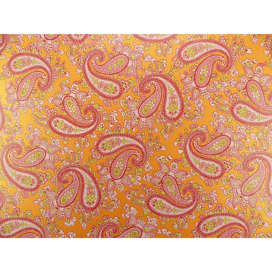Orange Backed Pink Paisley Paper Guitar Body Decal - 420x295mm