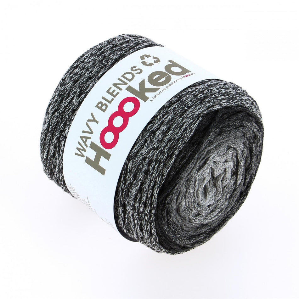 WB09 Wavy Blends Anthracite Stone Recycled Cotton Yarn - 260M, 250g