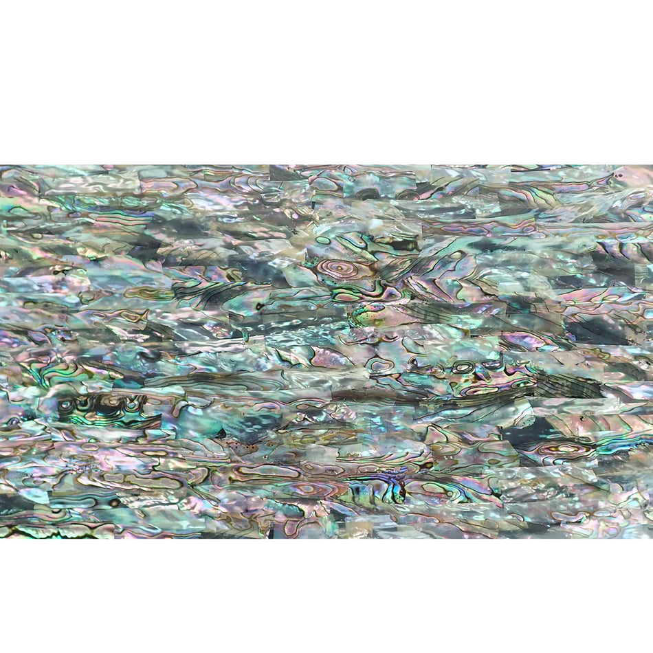 Mexican Abalone Varnished Laminate Shell Veneer - 230x130x0.3mm, Painted Backing