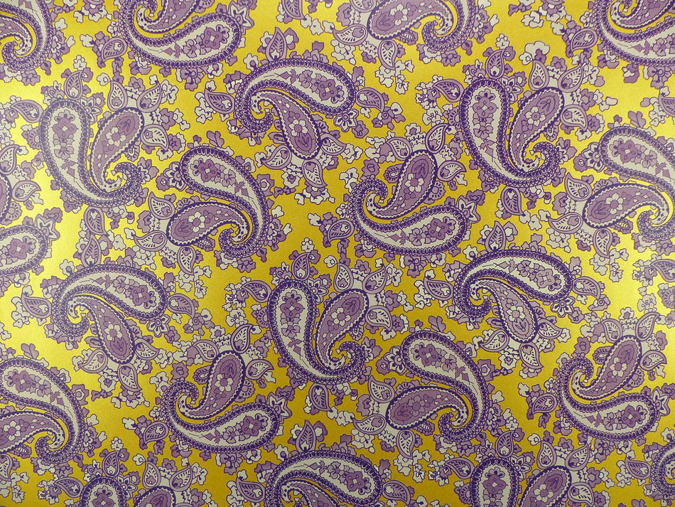 Jukebox Gold Backed Purple Paisley Paper Guitar Body Decal - 420x295mm