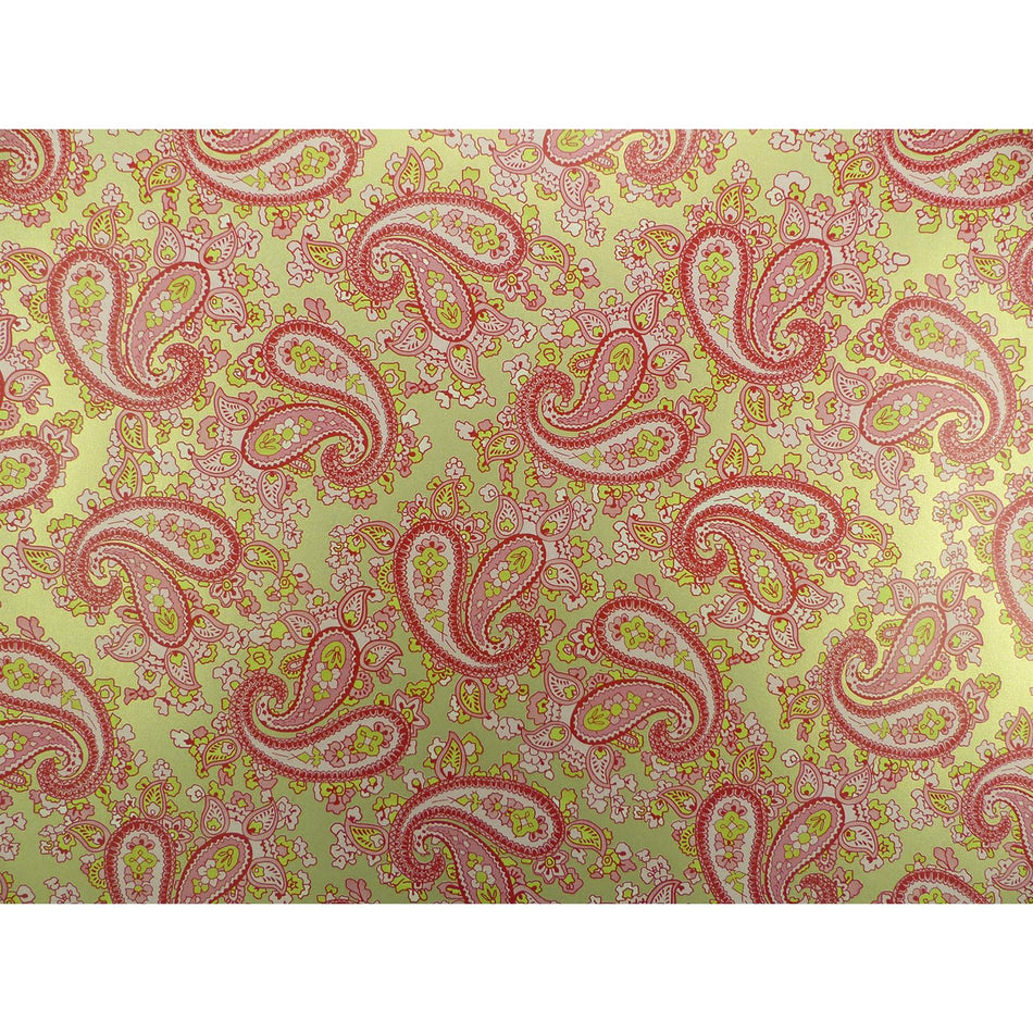 Champagne Gold Backed Pink Paisley Paper Guitar Body Decal - 420x295mm