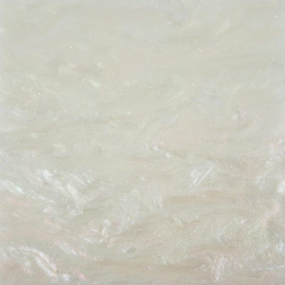 White Glittering Pearl Acrylic Sheet - 400x300x3mm